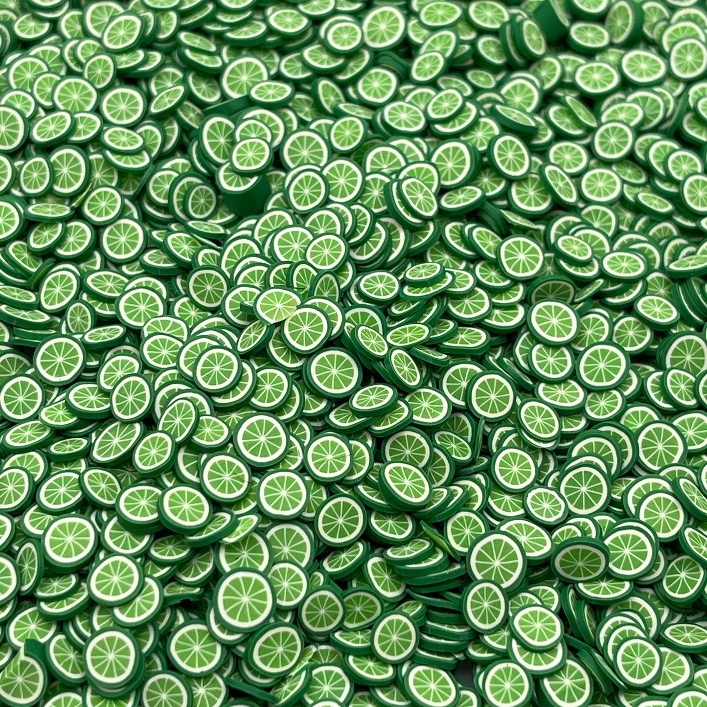FAKE 5MM Lime Fruit Slices Polymer Clay Sprinkle (NOT EDIBLE) D22-12