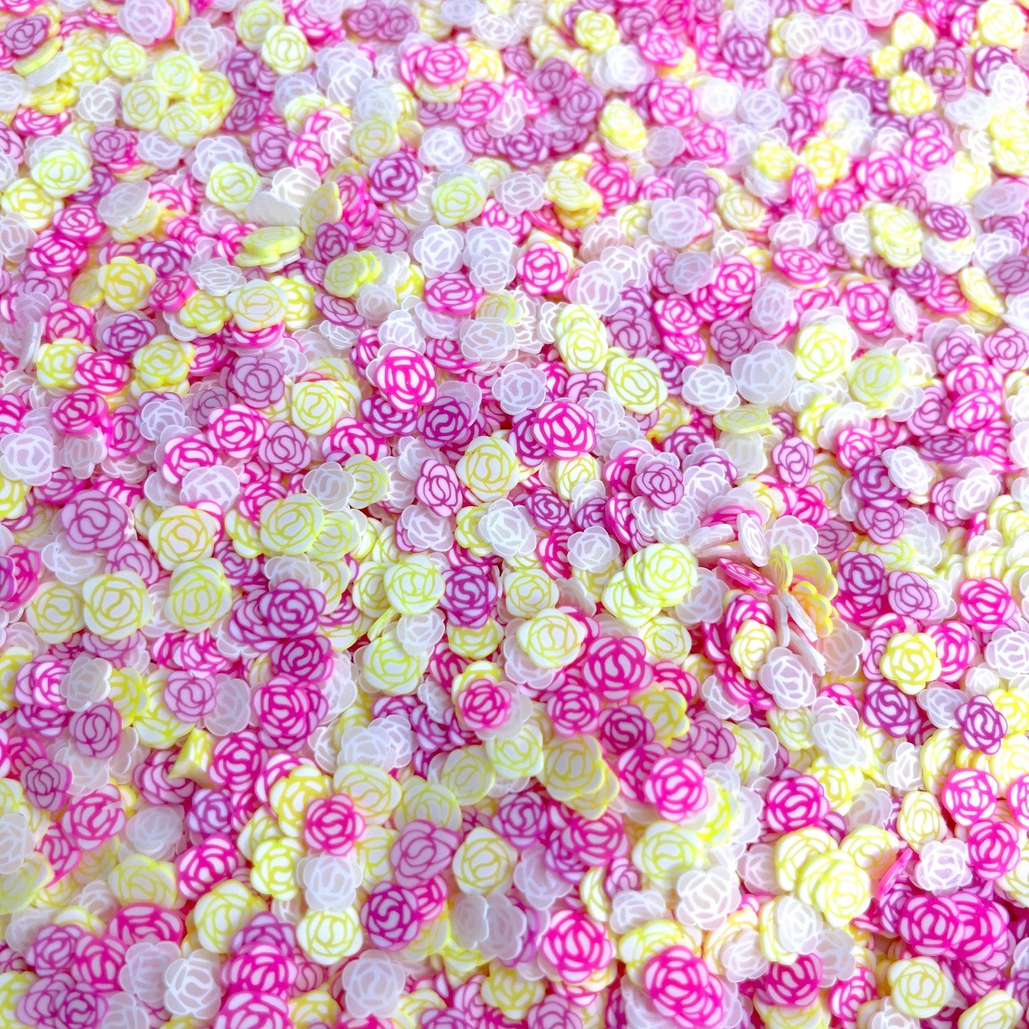 FAKE 5MM Mix Color Rose, Floral Polymer Clay Sprinkle (NOT EDIBLE) D29-34