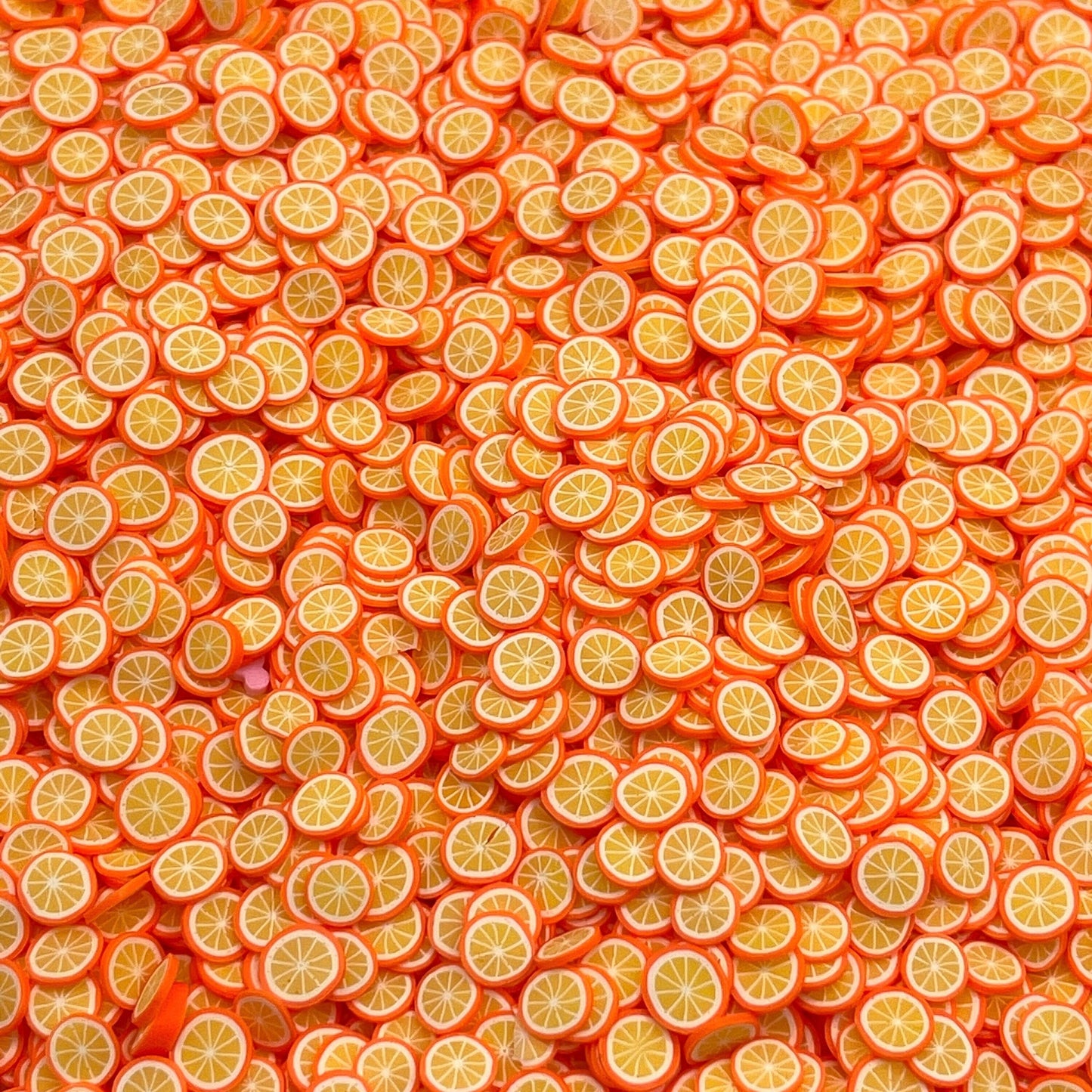 FAKE 5MM Orange Slice Fruit Polymer Clay Sprinkle (NOT EDIBLE) D22-20