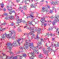 FAKE 5MM Pastel Pink Purple Peppermint Polymer Clay Sprinkle (NOT EDIBLE)