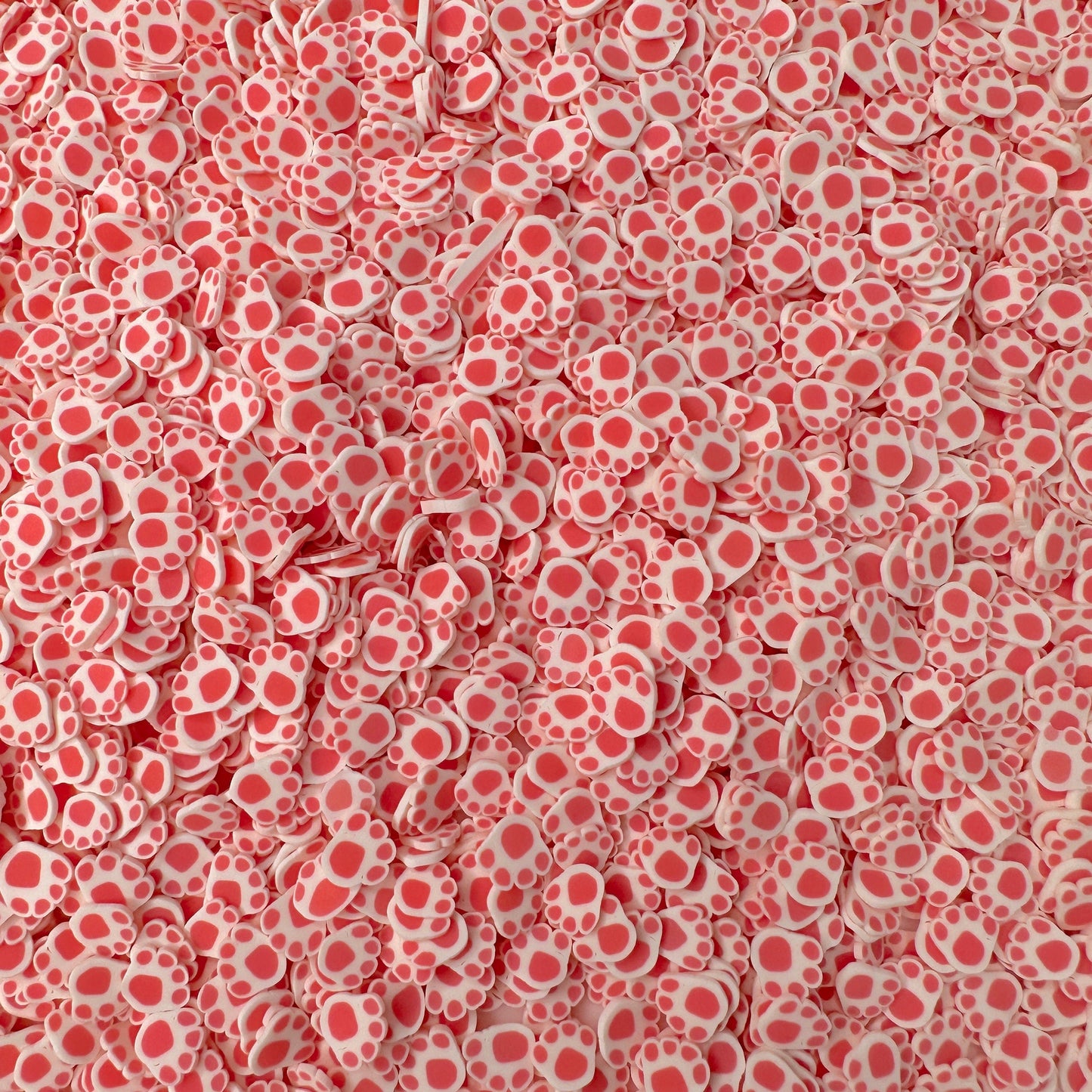 5MM Pastel Red Paws, Animal Polymer Clay Sprinkle (NOT EDIBLE) D45-01