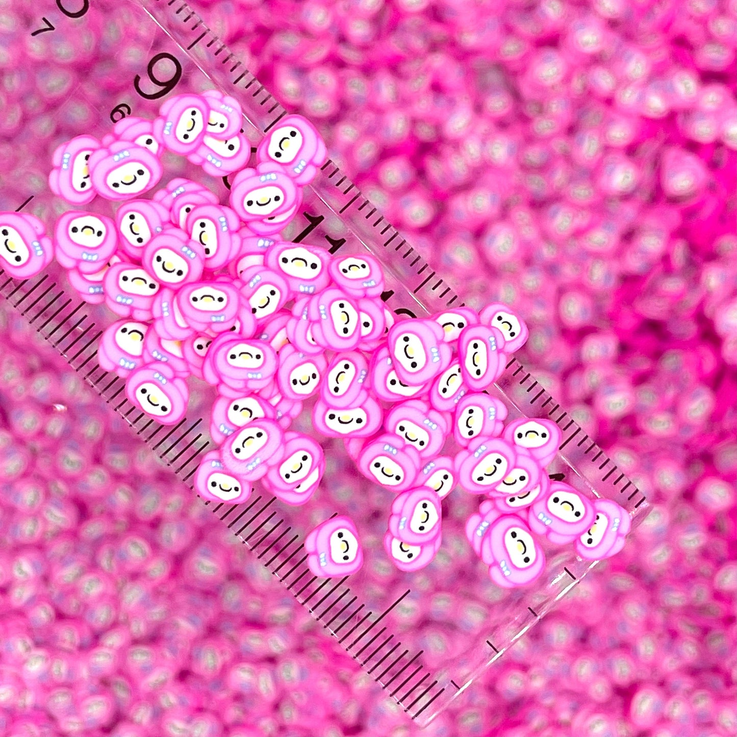 FAKE 5MM Pink Bunny, Animal Polymer Clay Sprinkle (NOT EDIBLE) D34-20