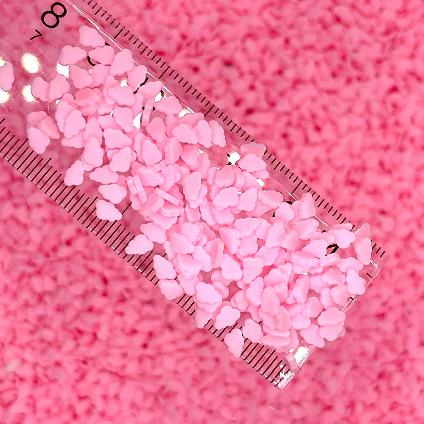 FAKE 5MM Pink Cloud, Sky Polymer Clay Sprinkle (NOT EDIBLE) D19-15