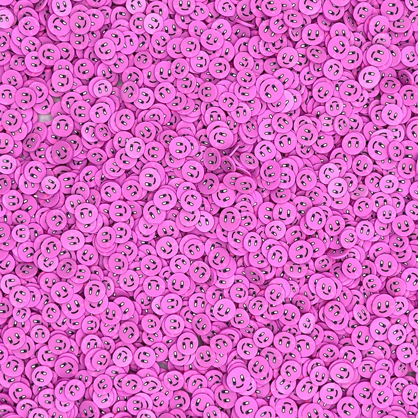 FAKE 5MM Pink Cartoon Face Polymer Clay Sprinkles (NOT EDIBLE) D36-23