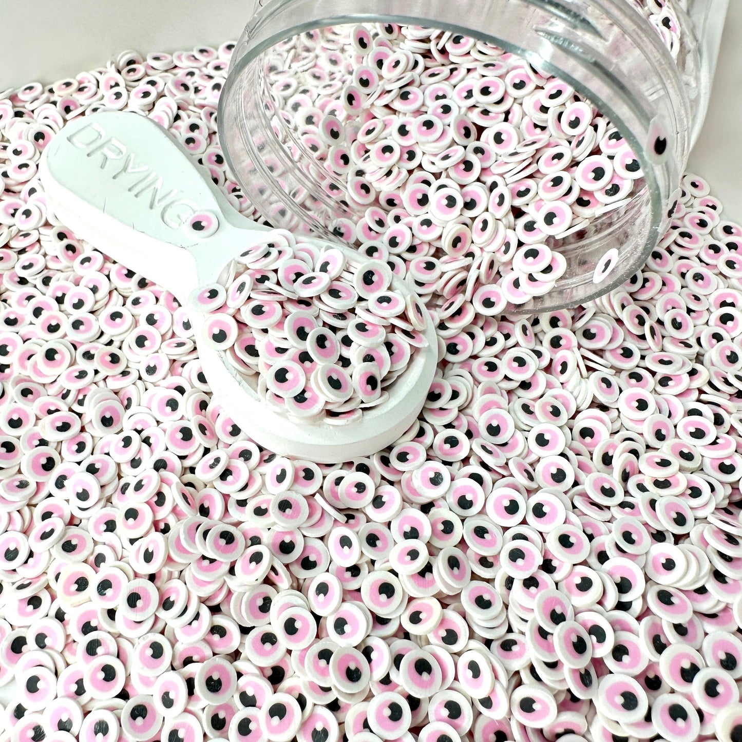 FAKE 5MM Pink Creepy Eyeball Polymer Clay Sprinkle Mix (NOT EDIBLE)  D26-13