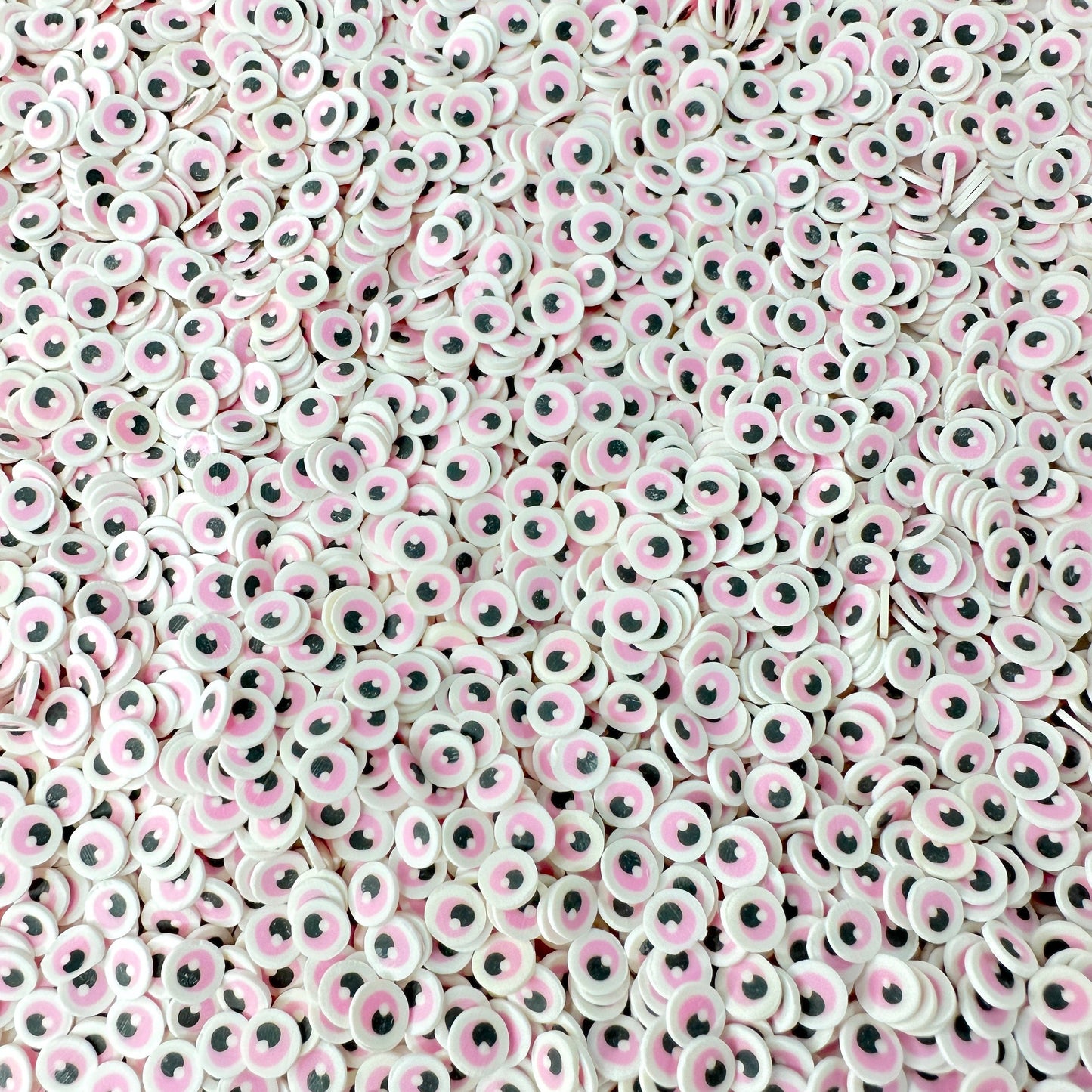 FAKE 5MM Pink Creepy Eyeball Polymer Clay Sprinkle Mix (NOT EDIBLE)  D26-13