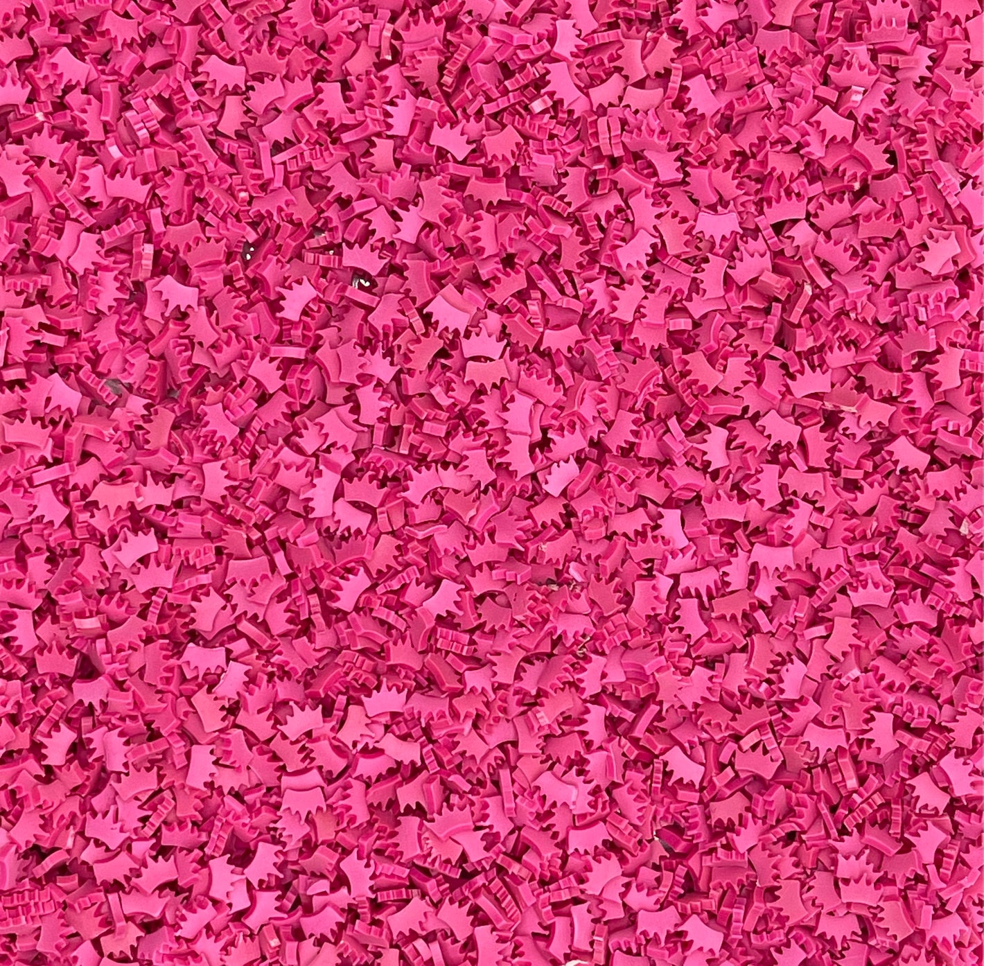 FAKE 5MM Pink Crown Polymer Clay Sprinkles (NOT EDIBLE)  D36-04