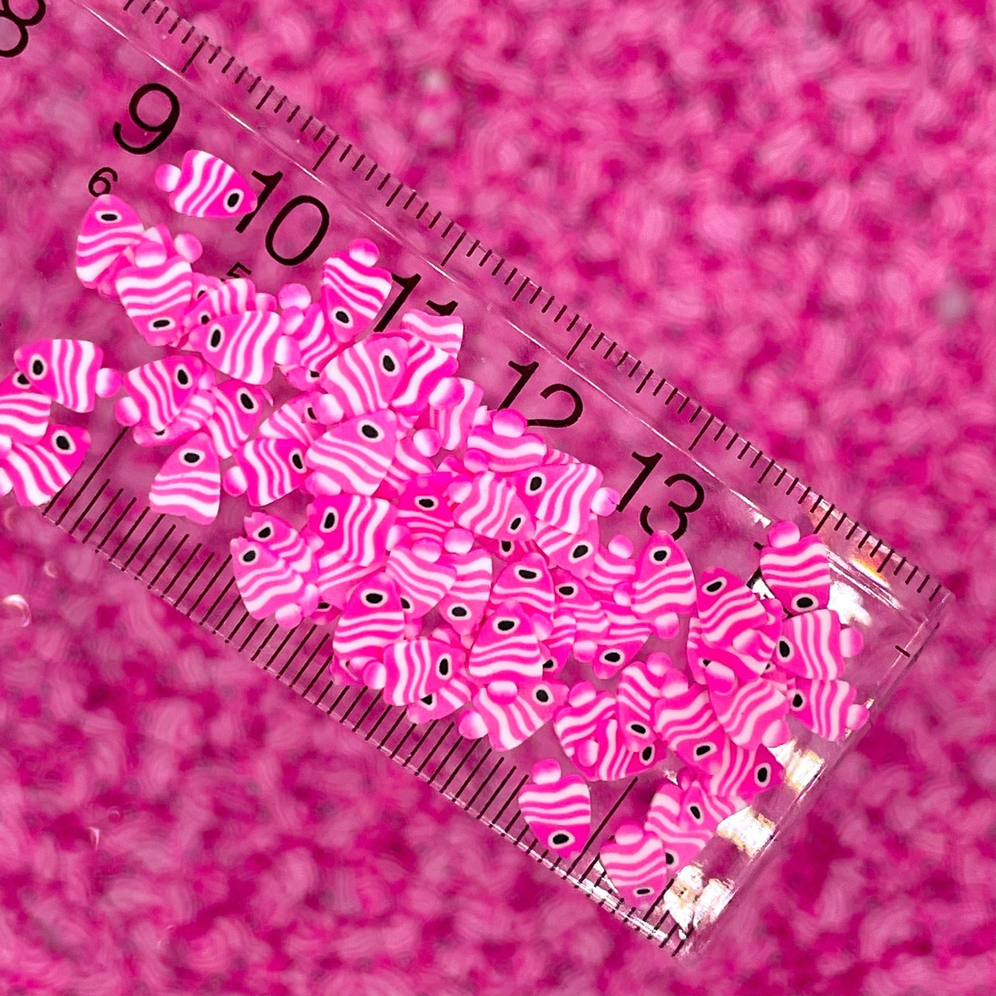 FAKE 5MM Pink Fish Polymer Clay Sprinkle (NOT EDIBLE) D35-10