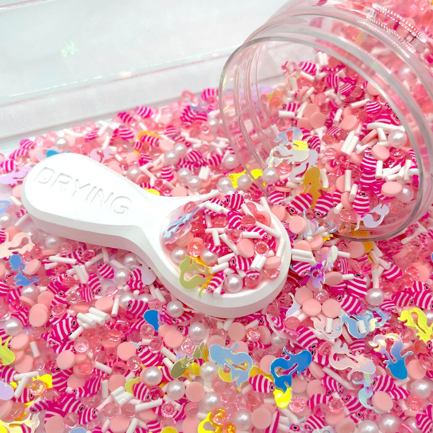 FAKE 5MM Pink Fish, Animal Polymer Clay Sprinkle Mix (NOT EDIBLE) D4-27
