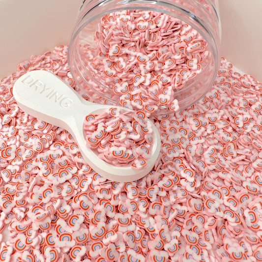 FAKE 5MM Pink Rainbow, Sky Polymer Clay Sprinkle (NOT EDIBLE) D37-22