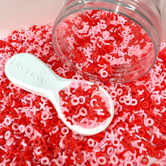 FAKE 5MM Pink Red xoxo Letters, Valentine's Polymer Clay Sprinkle(NOT EDIBLE)