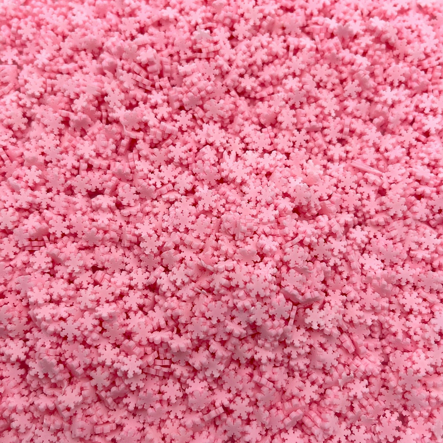 FAKE 5MM Pink Snowflake Polymer Clay Sprinkles (NOT EDIBLE) D18-08