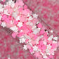 FAKE 5MM Pink/White Sakura Petal,Floral Polymer Clay Sprinkle (NOT EDIBLE) D9-02