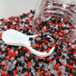 FAKE 5MM Poker Checkered Piece, Casino Polymer Clay Sprinkle (NOT EDIBLE) D16-27