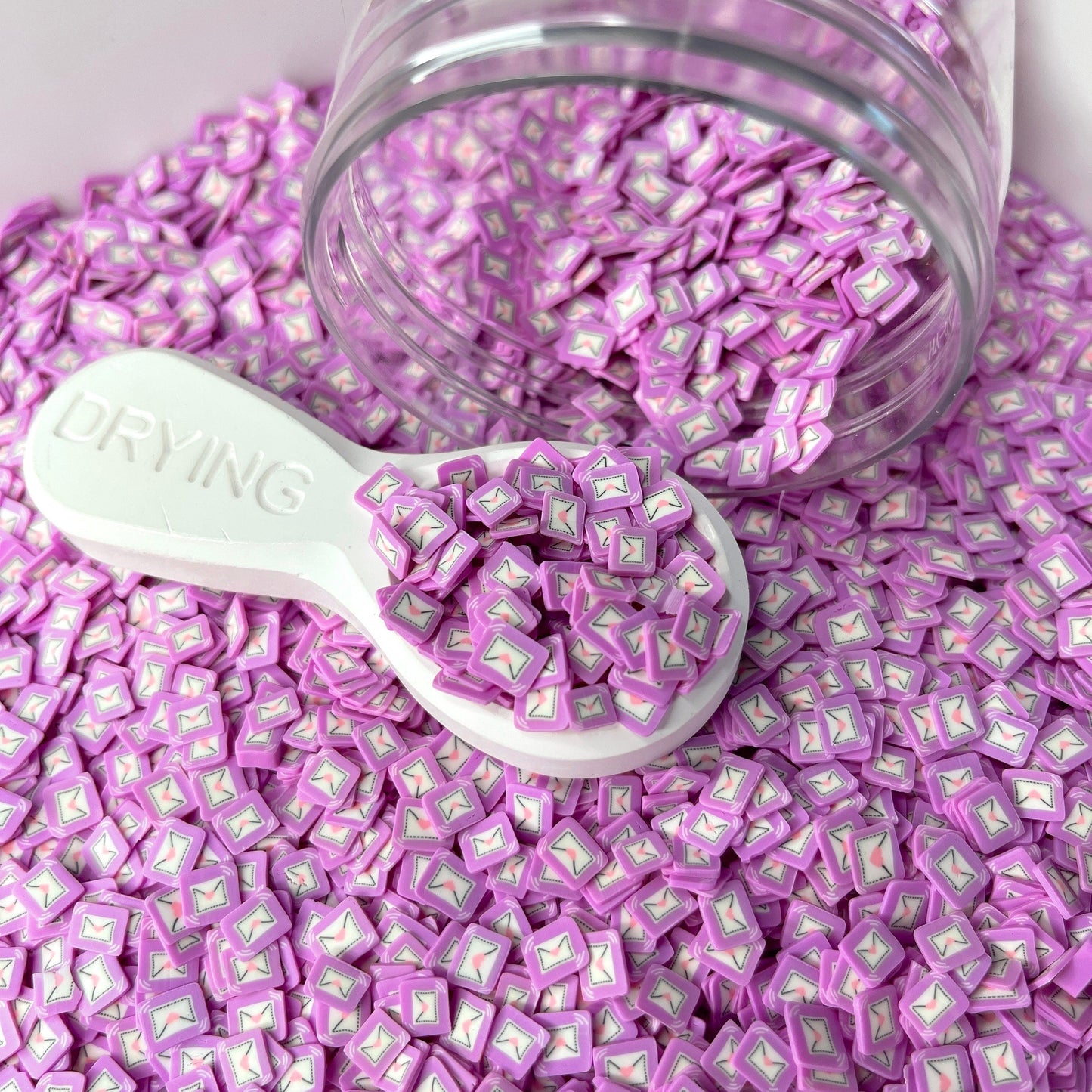 FAKE 5MM Purple Love Letter, Valentine Polymer Clay Sprinkle (NOT EDIBLE) D48-34