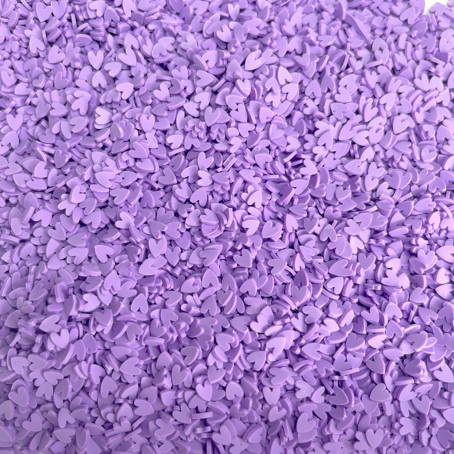 FAKE 5MM Purple Heart Polymer Clay Sprinkles (NOT EDIBLE) D30-26