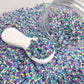 5MM Purple Tie Dye Heart Polymer Clay Sprinkle (NOT EDIBLE) D30-12