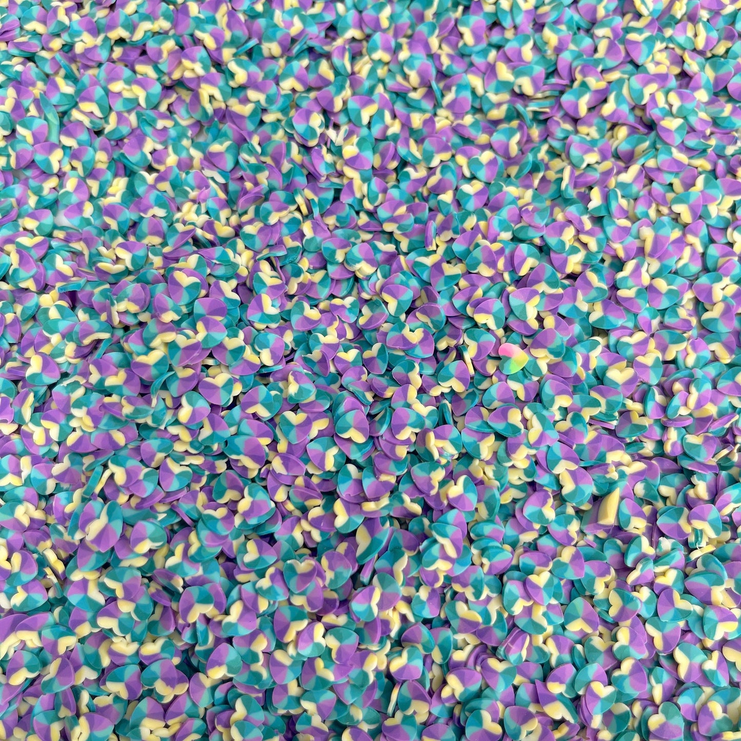 5MM Purple Tie Dye Heart Polymer Clay Sprinkle (NOT EDIBLE) D30-12
