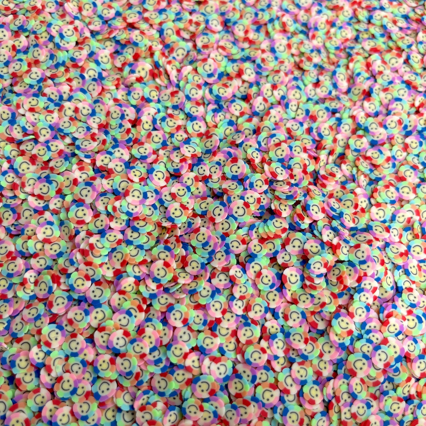 FAKE 5MM Rainbow Flower Polymer Clay Sprinkle (NOT EDIBLE) D29-31