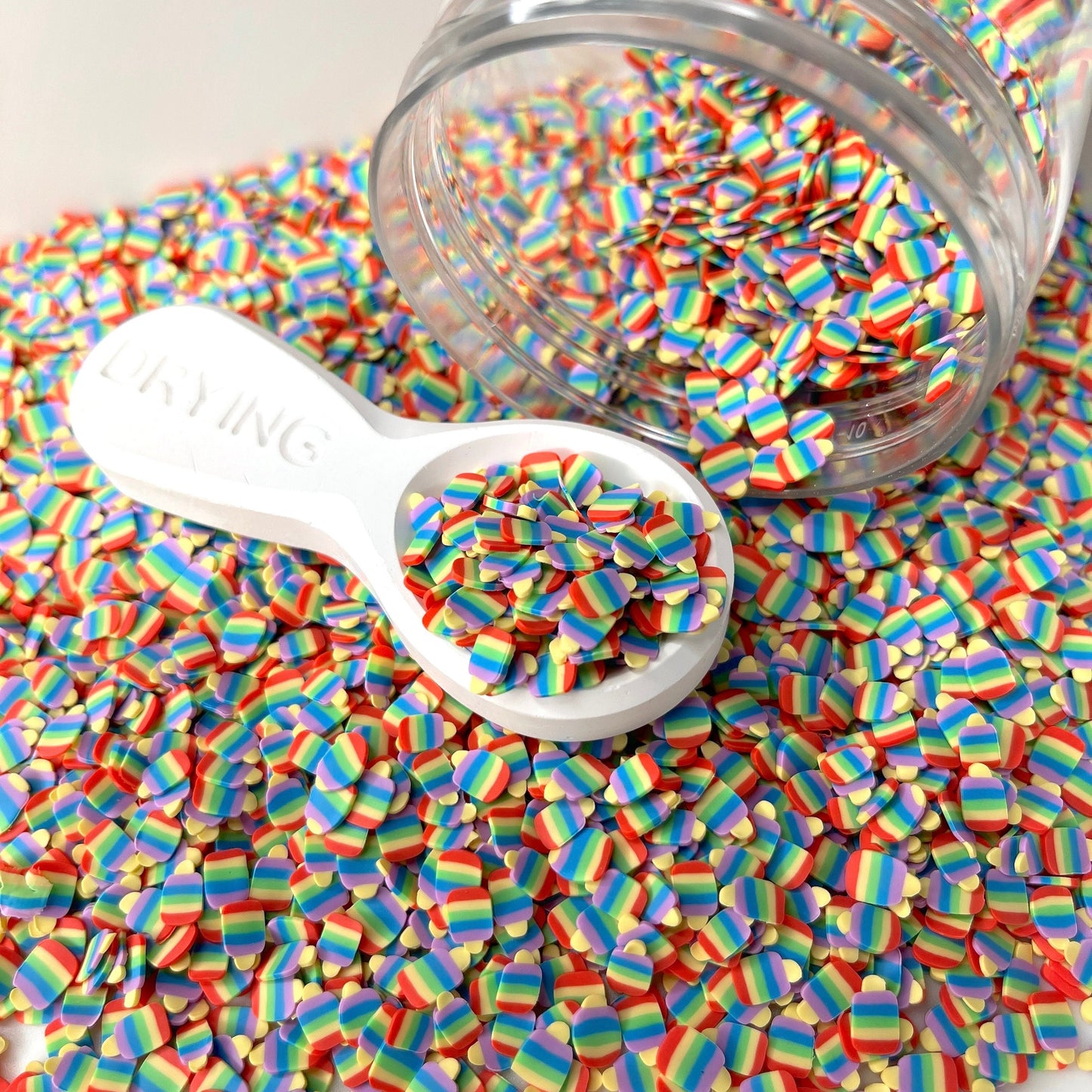 FAKE 5MM Rainbow Popsicle Polymer Clay Sprinkle (NOT EDIBLE) D44-05