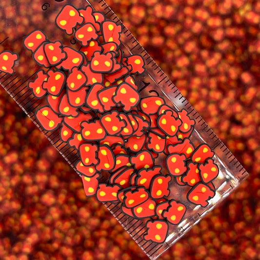 5MM Red Demon Character Polymer Clay Sprinkle (NOT EDIBLE)  D35-36