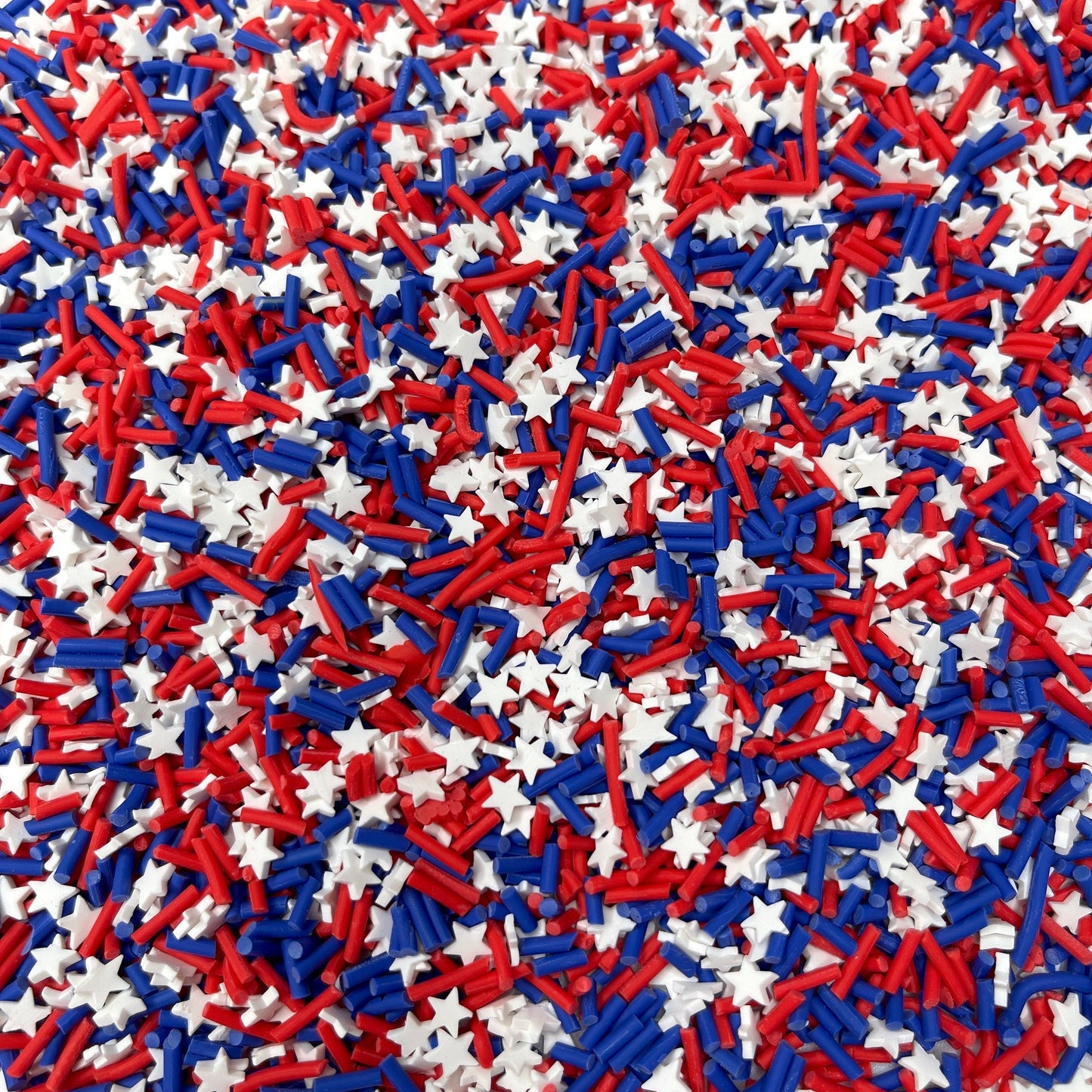 FAKE 5MM Fourth of July Stars, usa Polymer Clay Sprinkle (NOT EDIBLE) D15-27