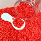 FAKE 5MM Red xoxo Letters, Valentine's Polymer Clay Sprinkle (NOT EDIBLE) D26-23