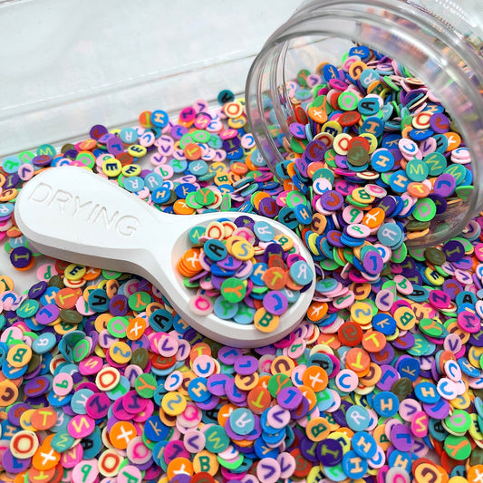 FAKE 5MM Round Letters, School Polymer Clay Sprinkles Mix (NOT EDIBLE) D32-21