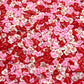 FAKE 5MM Valentine Pink/Red Heart Polymer Clay Sprinkle (NOT EDIBLE) D11-02