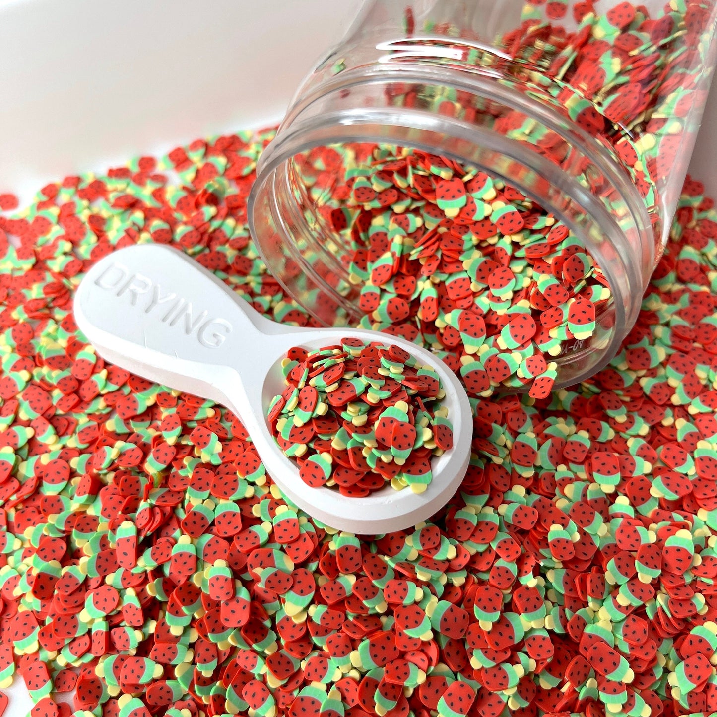 FAKE 5MM Watermelon Popsicle, Food Polymer Clay Sprinkle (NOT EDIBLE) D44-06
