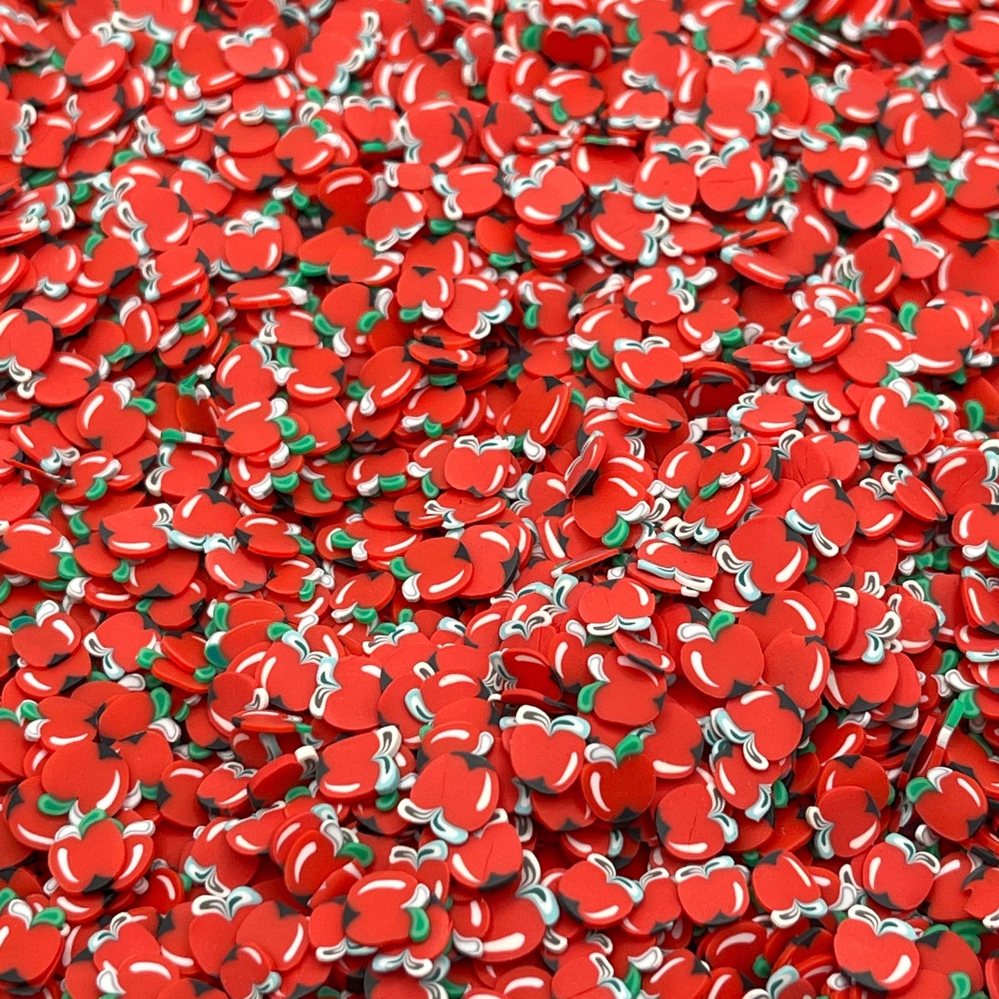 FAKE 5MM Whole Red Apple Polymer Clay Sprinkle (NOT EDIBLE) D22-13