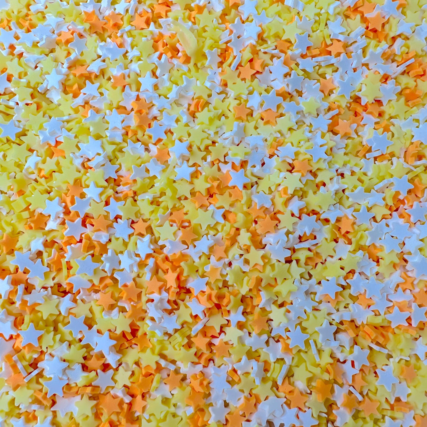 FAKE 5MM Yellow and Orange Star Polymer Clay Sprinkle Mix (NOT EDIBLE)