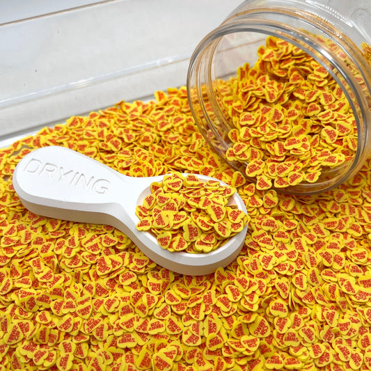 5MM Yellow Sweet Kiss Heart, Valentine Clay Sprinkles (NOT EDIBLE) D18-32