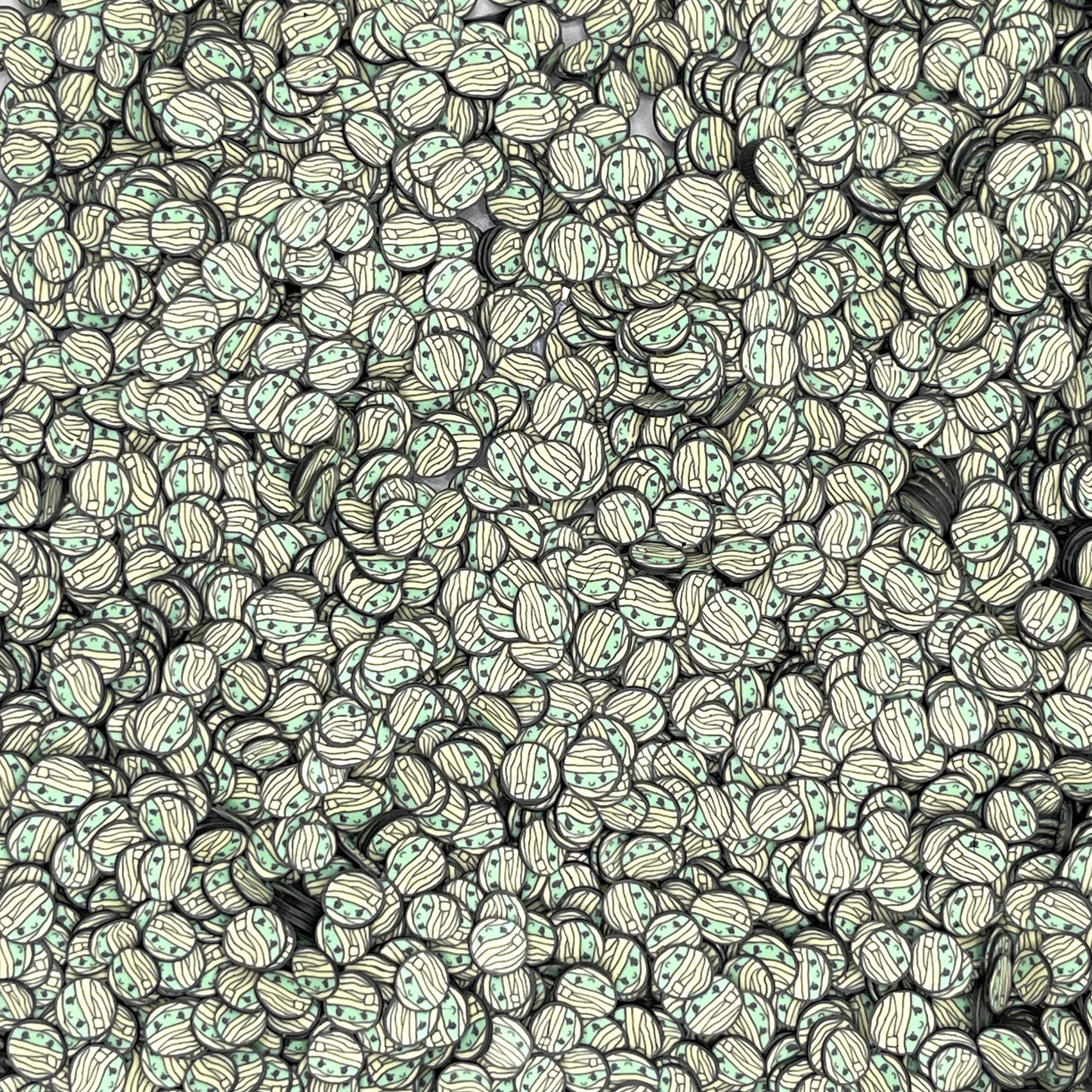 FAKE 5MM Zombie Mummy Head, Halloween Polymer Clay Sprinkle (NOT EDIBLE) D24-15