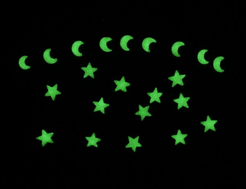 FAKE 5MM/10MM Glow-in-Dark Moon Polymer Clay Sprinkle (NOT EDIBLE) D18-19/28