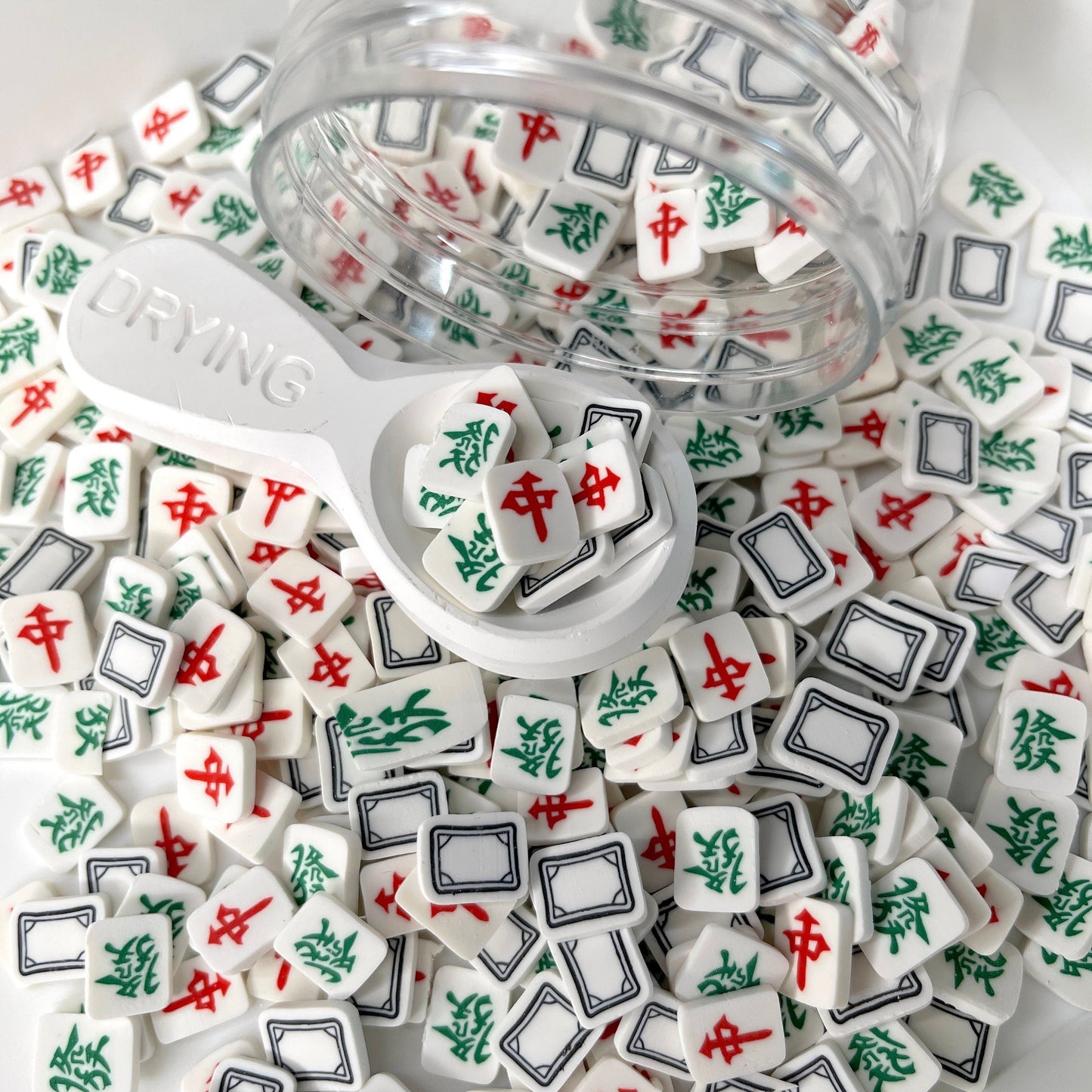 FAKE 5MM/10MM Mix Mahjong Tile, Games Polymer Clay Sprinkle (NOT EDIBLE) D40-17