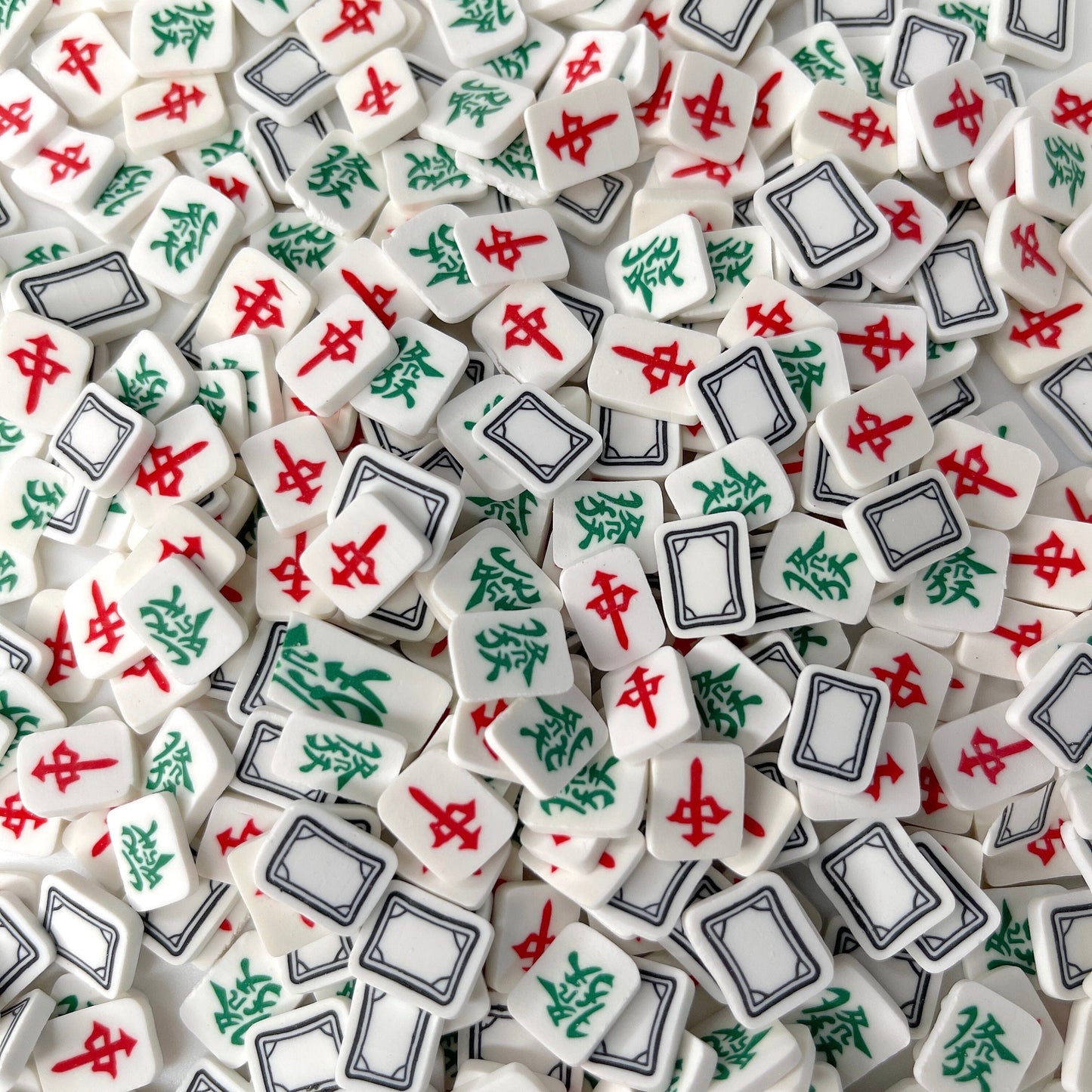 FAKE 5MM/10MM Mix Mahjong Tile, Games Polymer Clay Sprinkle (NOT EDIBLE) D40-17