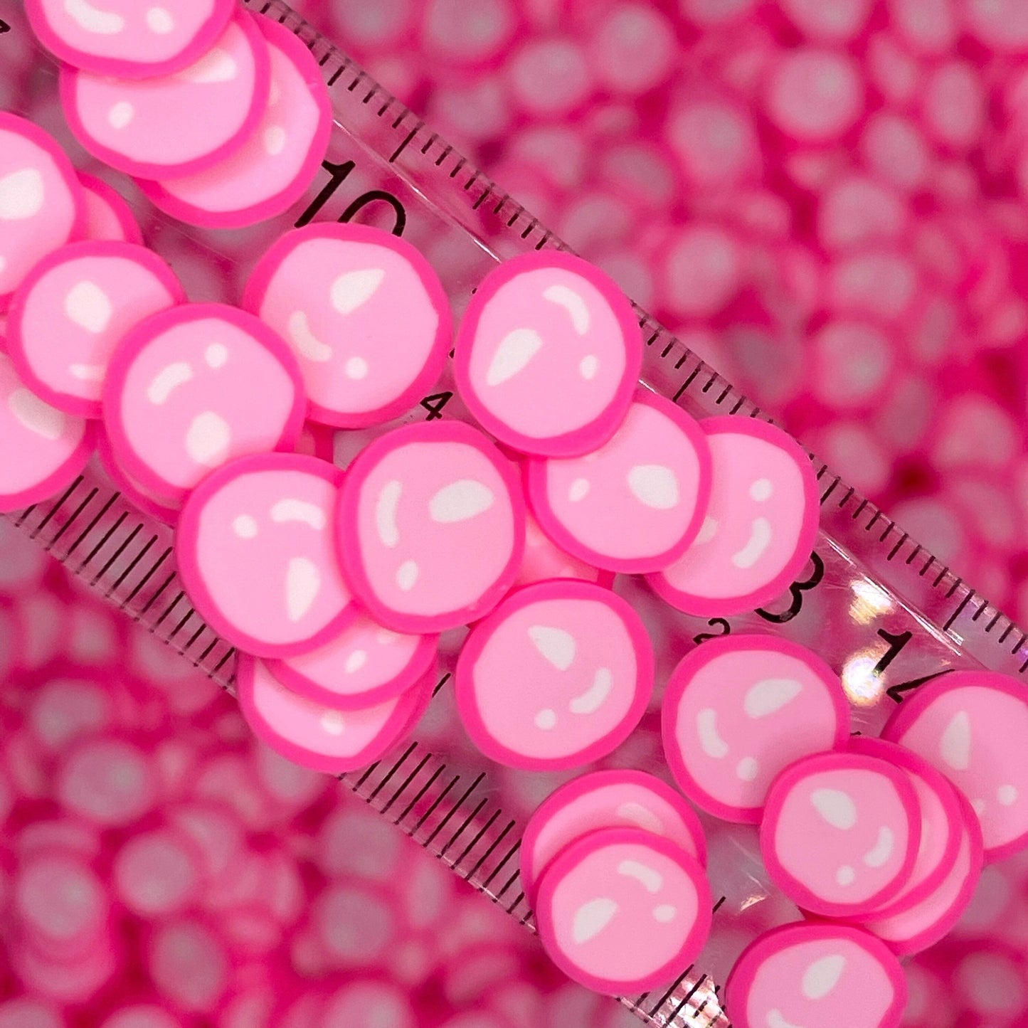 FAKE 5MM/10MM Pink Bubble Polymer Clay Sprinkle (NOT EDIBLE) D33-23