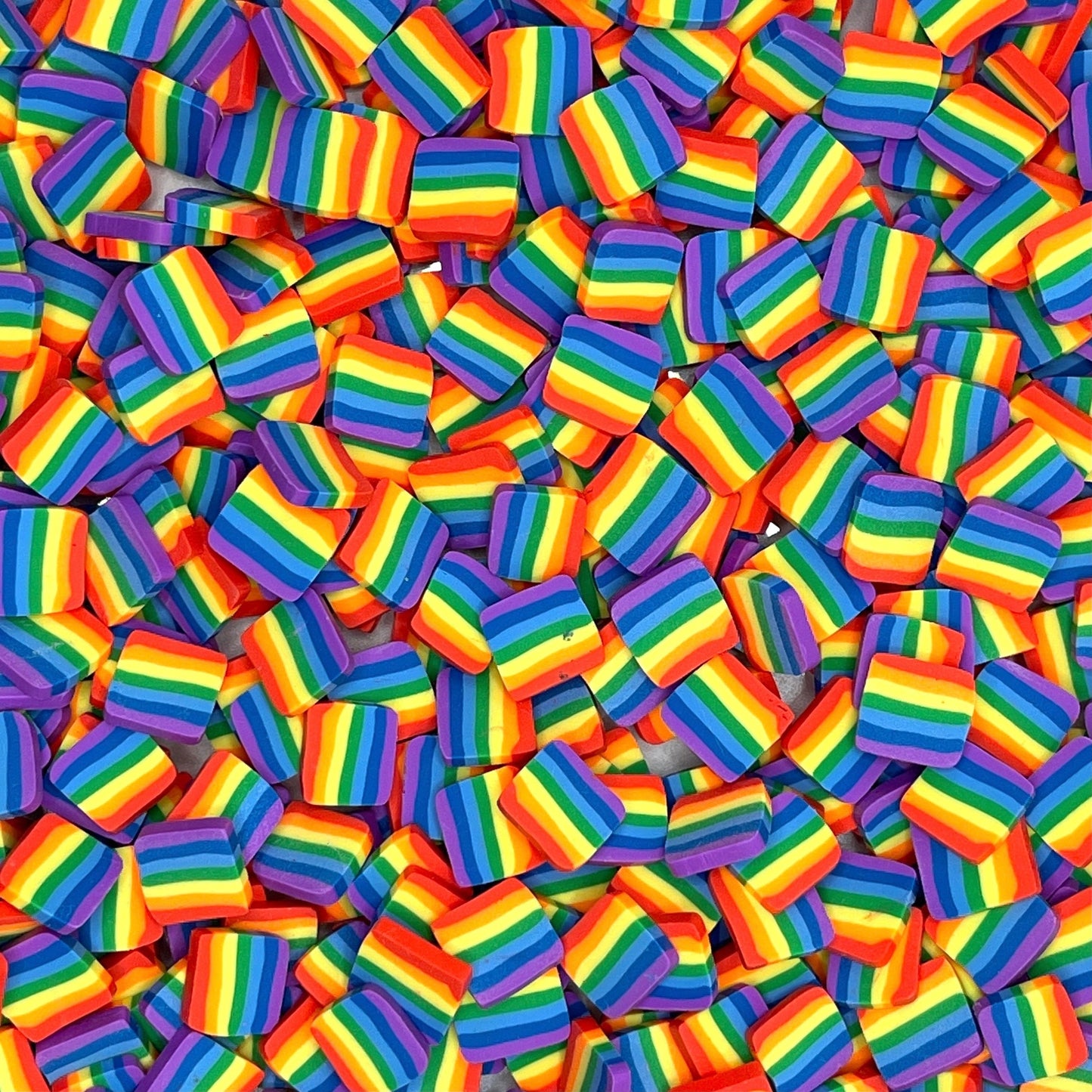 FAKE 5MM/10MM Rainbow Flag Polymer Clay Sprinkle (NOT EDIBLE) D19-04/05