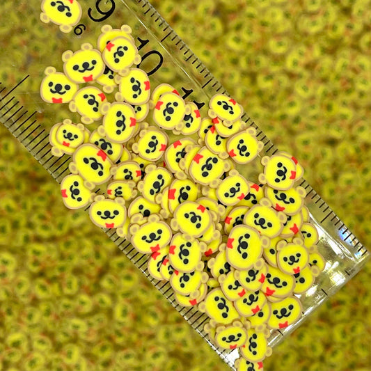 FAKE 5MM/10MM Yellow Honey Bear, Animal Polymer Clay Sprinkle (NOT EDIBLE)D34-14