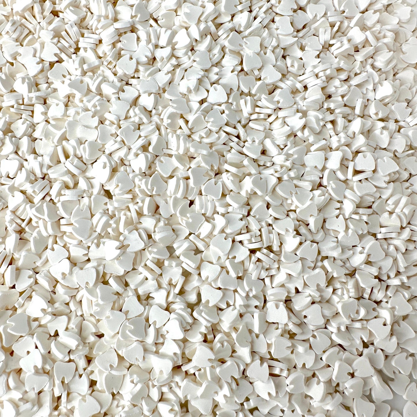 5MM/10MM White Tooth, Medical Polymer Clay Sprinkle (NOT EDIBLE) D2-26/27