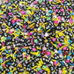 Black Carbon Mixed Color Star Polymer Clay Sprinkle Mix (NOT EDIBLE) D9-06