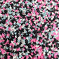 FAKE Black Pink Blue Mouse, Animal Polymer Clay Sprinkle Mix (NOT EDIBLE) D31-04