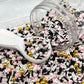 Black, White, Pink Heart Star Polymer Clay Sprinkle Mix (NOT EDIBLE) D4-28