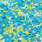 FAKE Blue Flower Pearls, Floral Polymer Clay Sprinkle Mix (NOT EDIBLE) D5-28