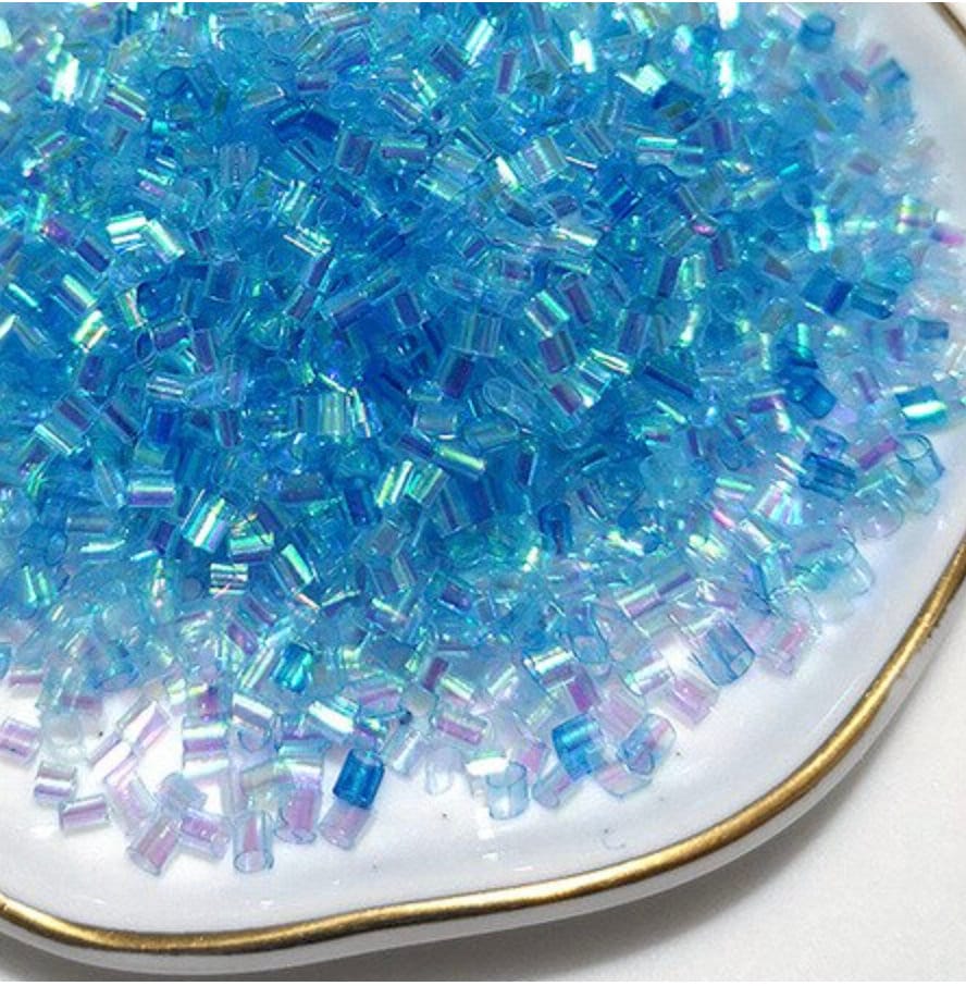 FAKE Blue Iridescent Crispy Bingsu Beads