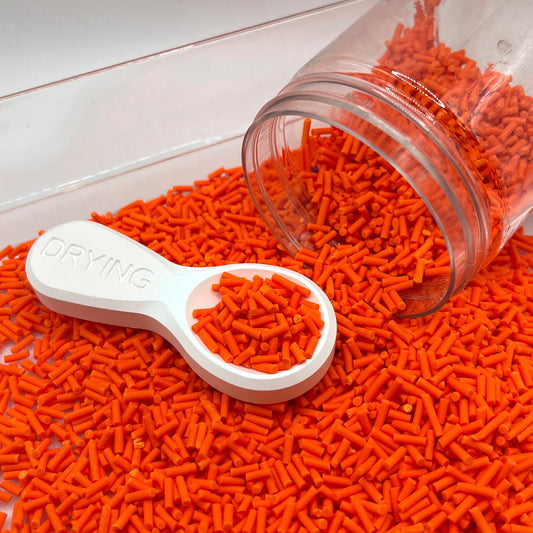FAKE Bright Orange Polymer Clay Sprinkle Pieces (NOT EDIBLE) D16-19