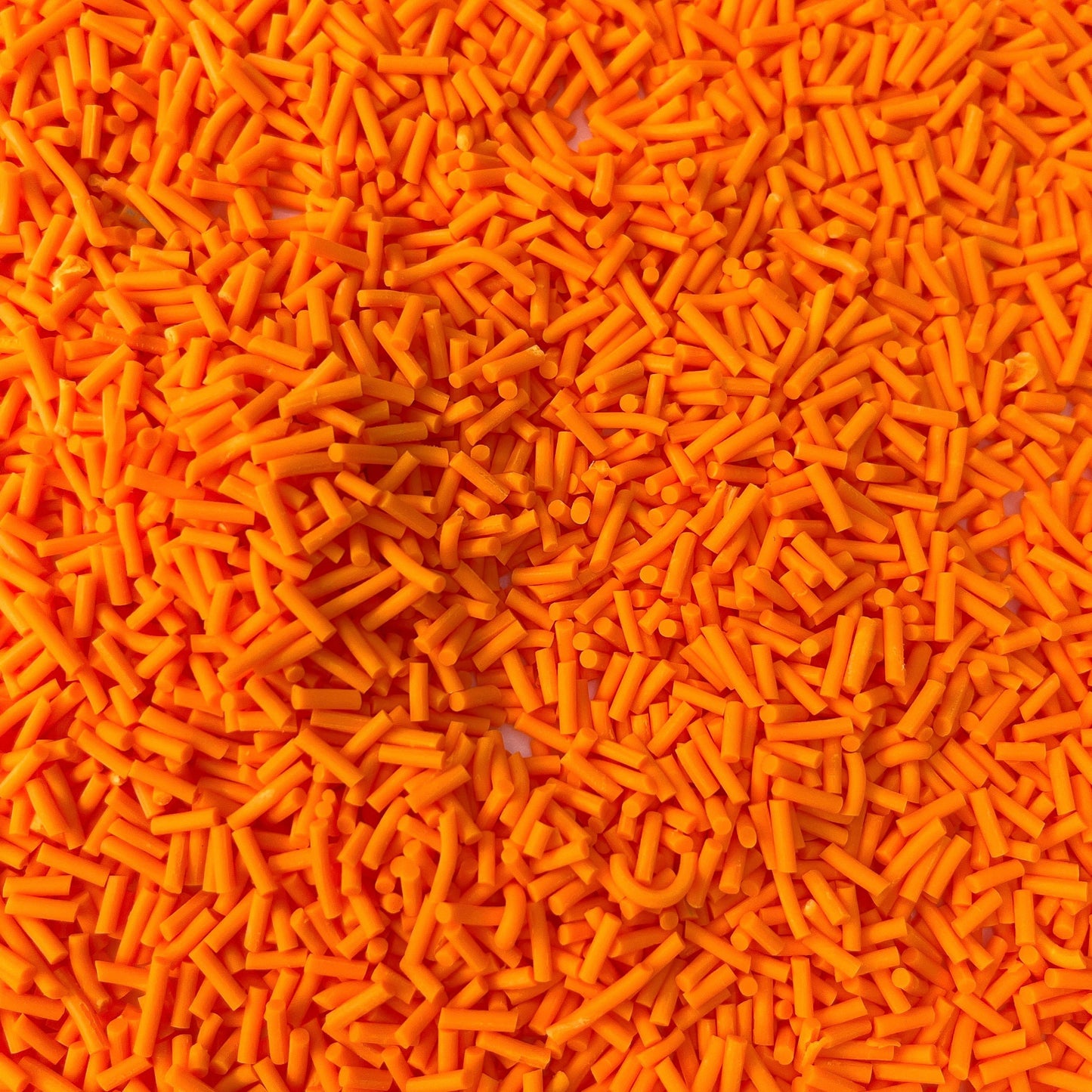 FAKE Bright Orange Short Polymer Clay Sprinkle (NOT EDIBLE)    D28-34