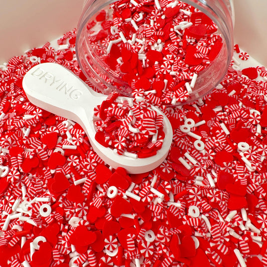 FAKE Candy Cane Love, Christmas Mix Polymer Clay Sprinkle (NOT EDIBLE) D37-11