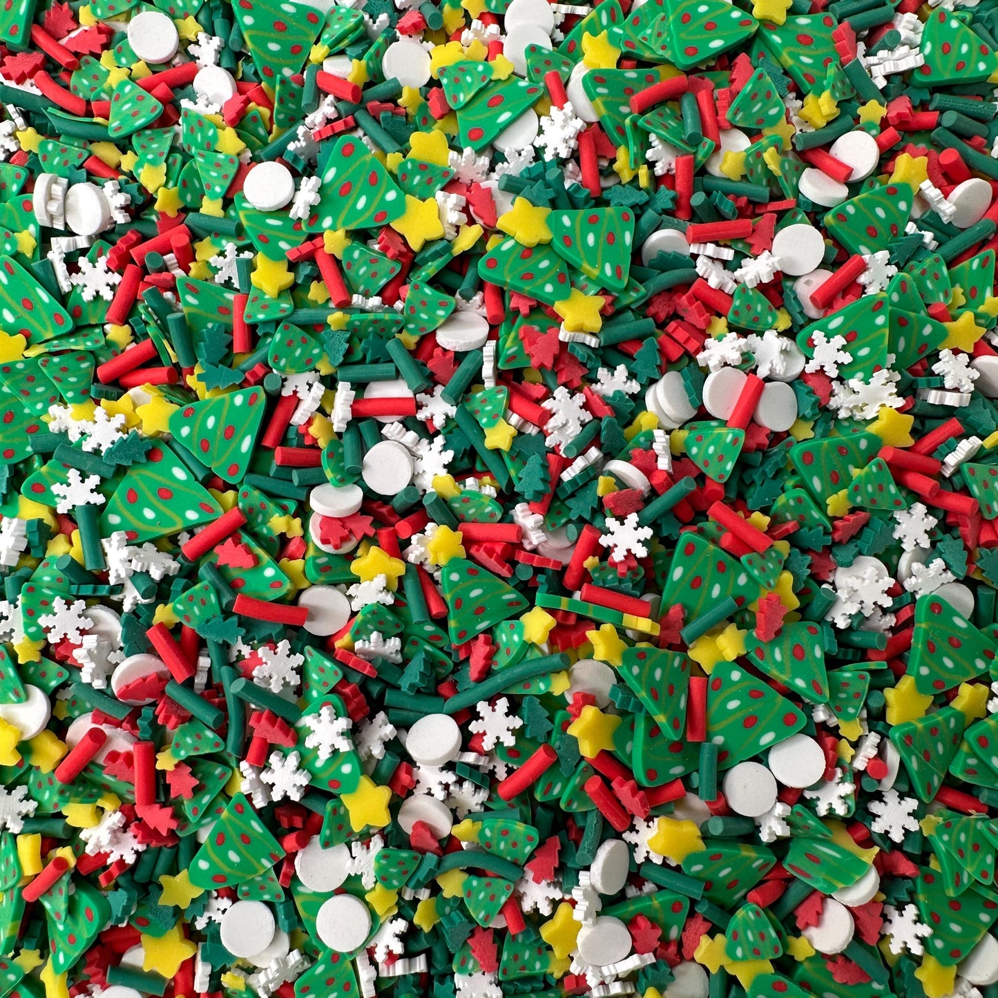 FAKE Christmas Tree Forest Themed Mix Polymer Clay Sprinkle (NOT EDIBLE) D28-08